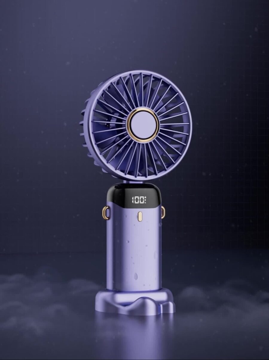 Mini USB Fan – 5 Speeds, LED Display, Quiet Operation, Portable Design - Image 12
